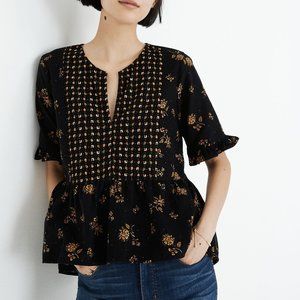 NWT Madewell Corduroy Acorn Foulard Top XXS